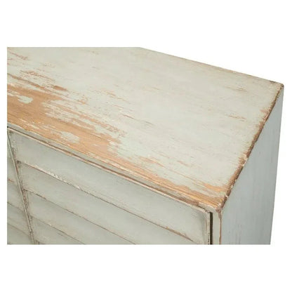 Louvered Sideboard Sage Cabinet For Living Room - LOOMLAN - Sarreid - Sideboards