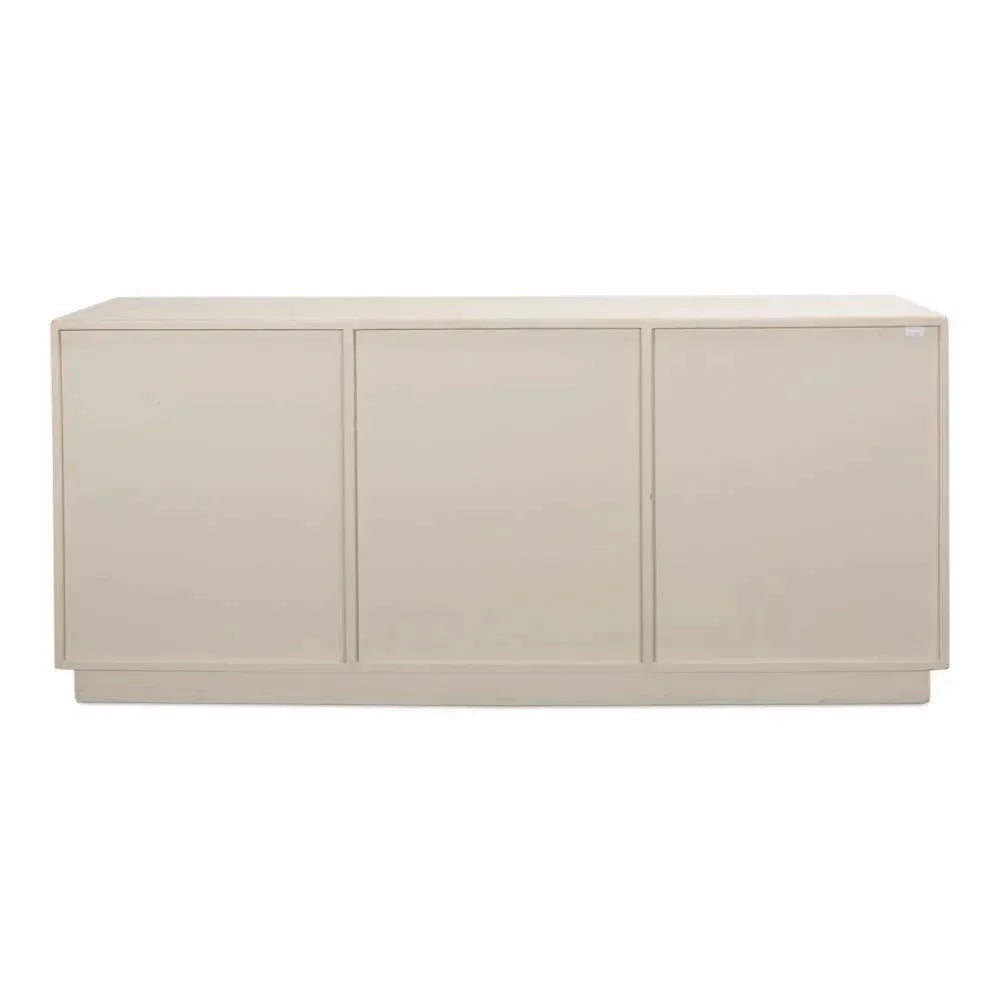 Louvered Sideboard Whitewash Cabinet For Living Room - LOOMLAN - Sarreid - Sideboards
