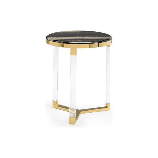 Lovelock Acrylic Made Round Side Table - LOOMLAN - Chelsea House - Side Tables