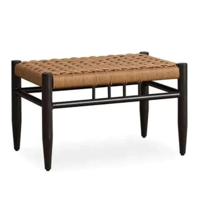 Low Country Cushionless Small Ottoman-Outdoor Ottomans-Lloyd Flanders-LOOMLAN