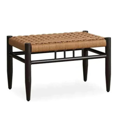 Low Country Cushionless Small Ottoman-Outdoor Ottomans-Lloyd Flanders-LOOMLAN