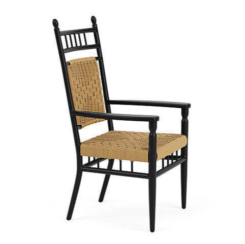 Low Country Dining Armchair Premium Wicker Furniture-Outdoor Dining Chairs-Lloyd Flanders-LOOMLAN