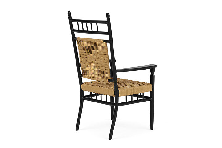 Low Country Dining Armchair Premium Wicker Furniture-Outdoor Dining Chairs-Lloyd Flanders-LOOMLAN