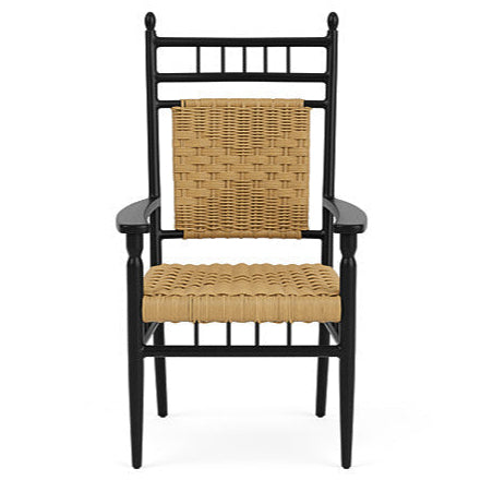 Low Country Dining Armchair Premium Wicker Furniture-Outdoor Dining Chairs-Lloyd Flanders-LOOMLAN
