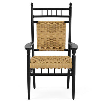 Low Country Dining Armchair Premium Wicker Furniture-Outdoor Dining Chairs-Lloyd Flanders-LOOMLAN