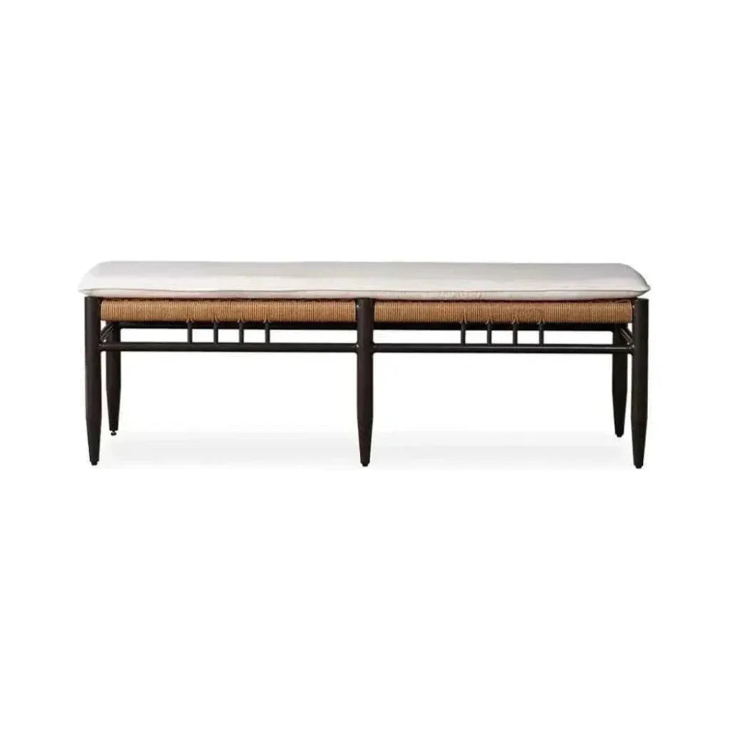 Low Country Dining Bench Premium Wicker Furniture-Outdoor Benches-Lloyd Flanders-LOOMLAN
