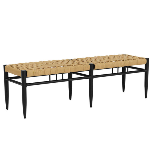 Low Country Dining Bench Premium Wicker Furniture-Outdoor Benches-Lloyd Flanders-LOOMLAN