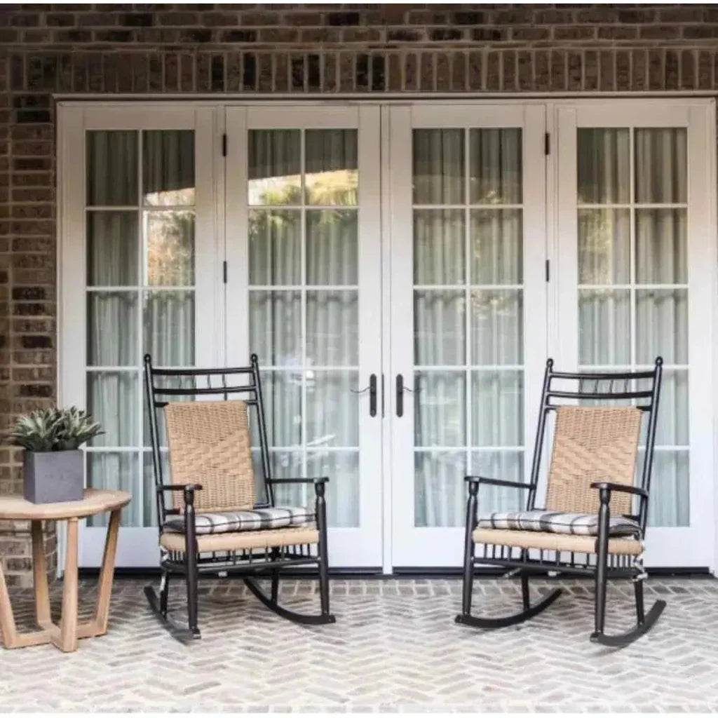 Low Country Porch Rocker Premium Wicker Furniture-Outdoor Lounge Chairs-Lloyd Flanders-LOOMLAN