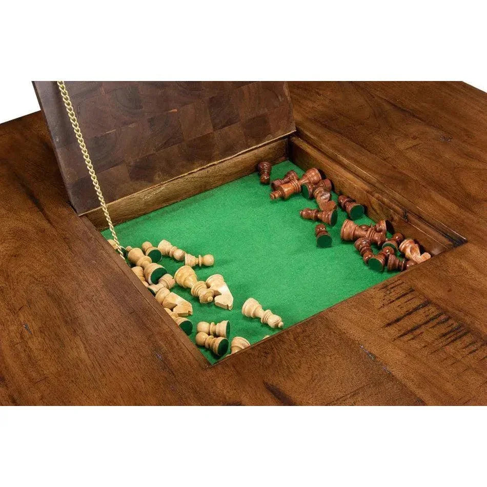 Low Game Table With Four Stools-Game Tables-Sarreid-LOOMLAN