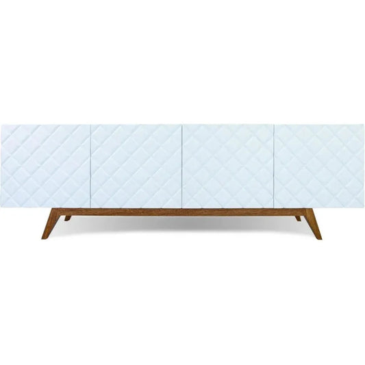 Low Profile White TV Stand DiamondCabinet - LOOMLAN - Victor Betancourt - Sideboards