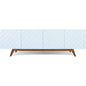 Low Profile White TV Stand DiamondCabinet - LOOMLAN - Victor Betancourt - Sideboards
