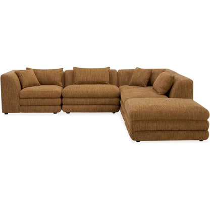 Lowtide Dream Performance Fabric Modular Sectional-Modular Sofas-Moe's Home-Amber Glow-LOOMLAN