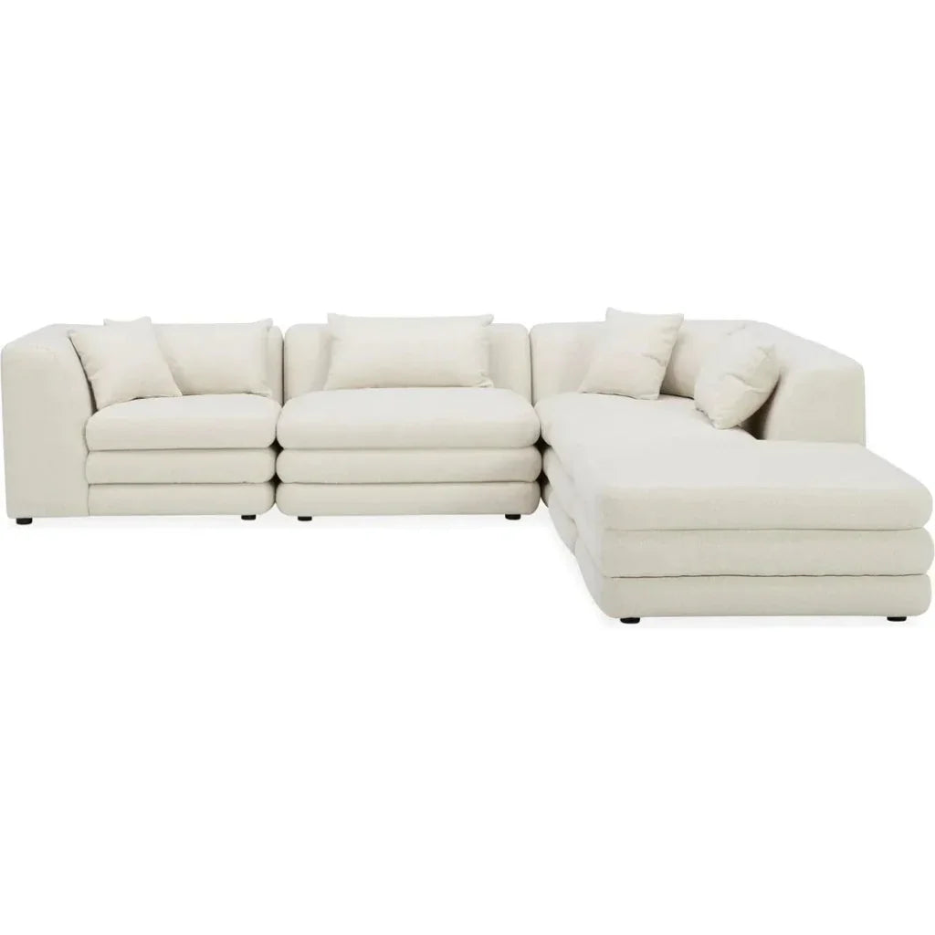 Lowtide Dream Performance Fabric Modular Sectional-Modular Sofas-Moe's Home-Warm White-LOOMLAN