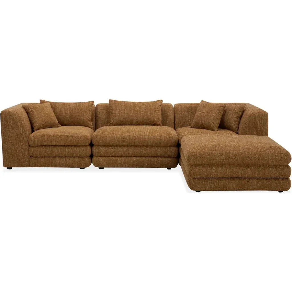 Lowtide Performance Fabric Lounge Modular Sectional-Modular Sofas-Moe's Home-Amber Glow-LOOMLAN