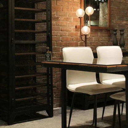 Luca Leather Armless Dining Chair 2PC - LOOMLAN - LH Imports - Dining Chairs