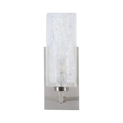 Lucallan Nickel Finish Acrylic Wall Sconce - LOOMLAN - Wildwood - Wall Sconces
