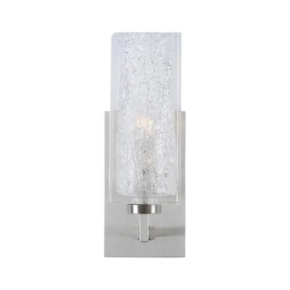 Lucallan Nickel Finish Acrylic Wall Sconce - LOOMLAN - Wildwood - Wall Sconces