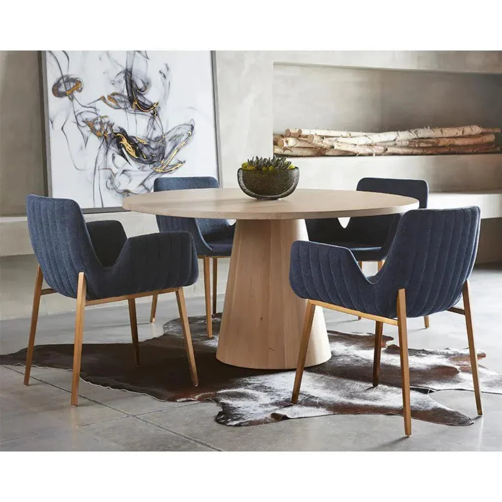 Lucano Fabric Dining Armchair - LOOMLAN - SUNPAN - Dining Chairs