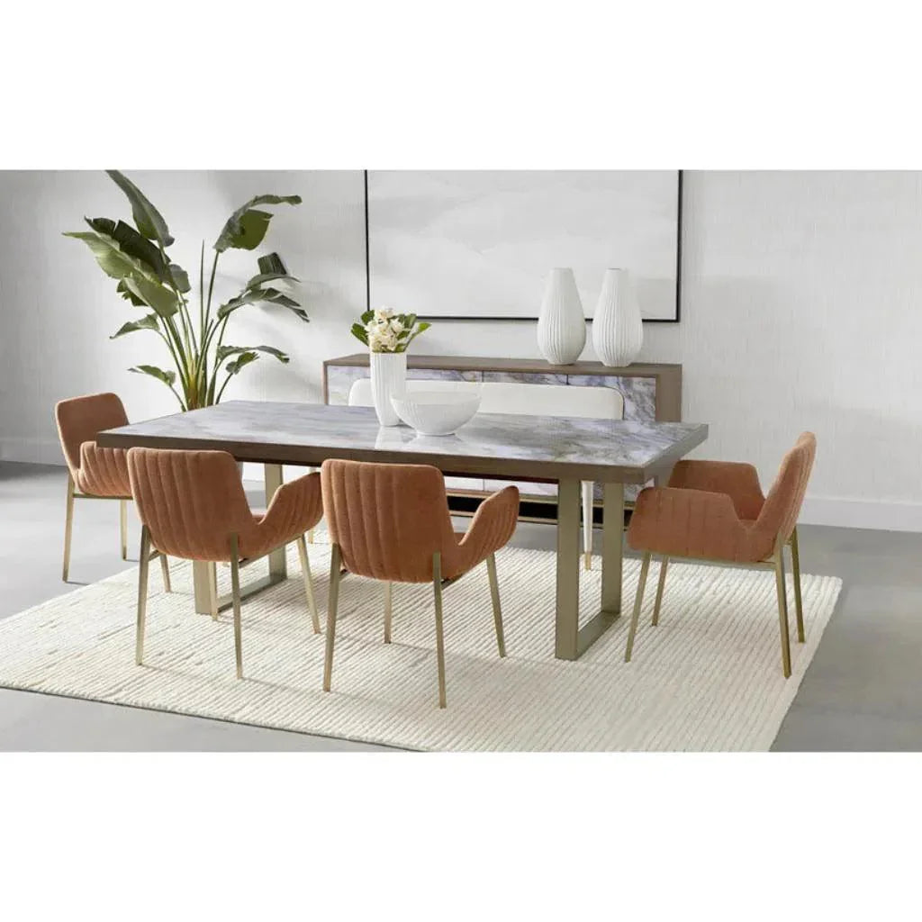 Lucano Fabric Dining Armchair - LOOMLAN - SUNPAN - Dining Chairs