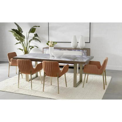 Lucano Fabric Dining Armchair - LOOMLAN - SUNPAN - Dining Chairs
