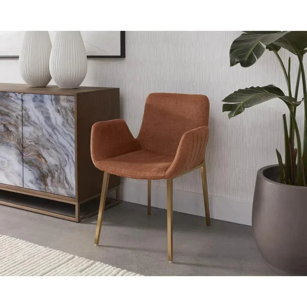 Lucano Fabric Dining Armchair - LOOMLAN - SUNPAN - Dining Chairs