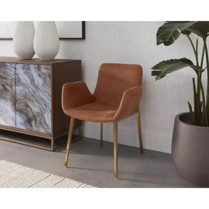 Lucano Fabric Dining Armchair - LOOMLAN - SUNPAN - Dining Chairs