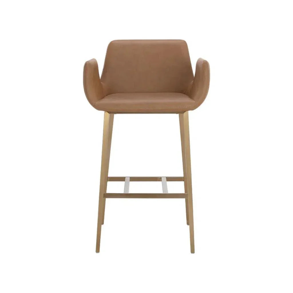 Lucano Leather Barstool - LOOMLAN - SUNPAN - Bar Stools