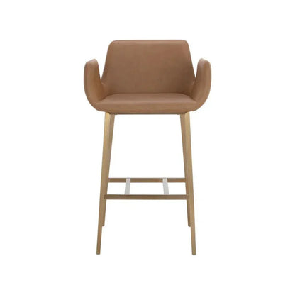 Lucano Leather Barstool - LOOMLAN - SUNPAN - Bar Stools