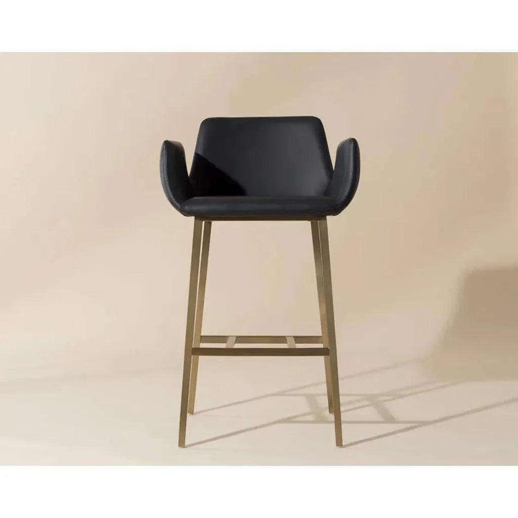 Lucano Leather Barstool - LOOMLAN - SUNPAN - Bar Stools