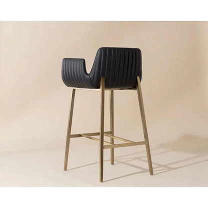 Lucano Leather Barstool - LOOMLAN - SUNPAN - Bar Stools