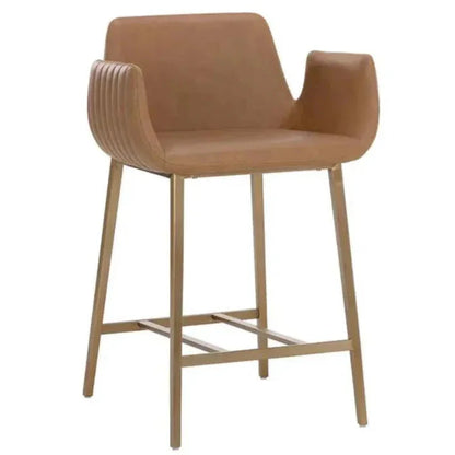 Lucano Leather Counter Stool - LOOMLAN - SUNPAN - Counter Stools