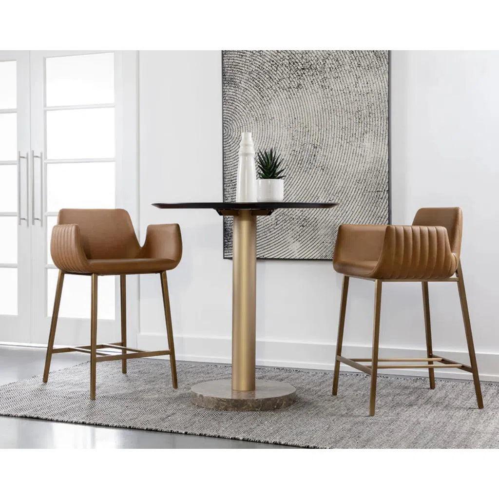 Lucano Leather Counter Stool - LOOMLAN - SUNPAN - Counter Stools