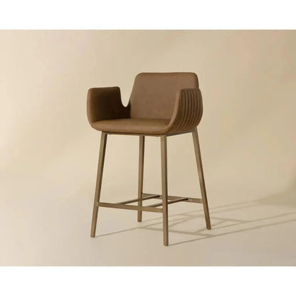 Lucano Leather Counter Stool - LOOMLAN - SUNPAN - Counter Stools
