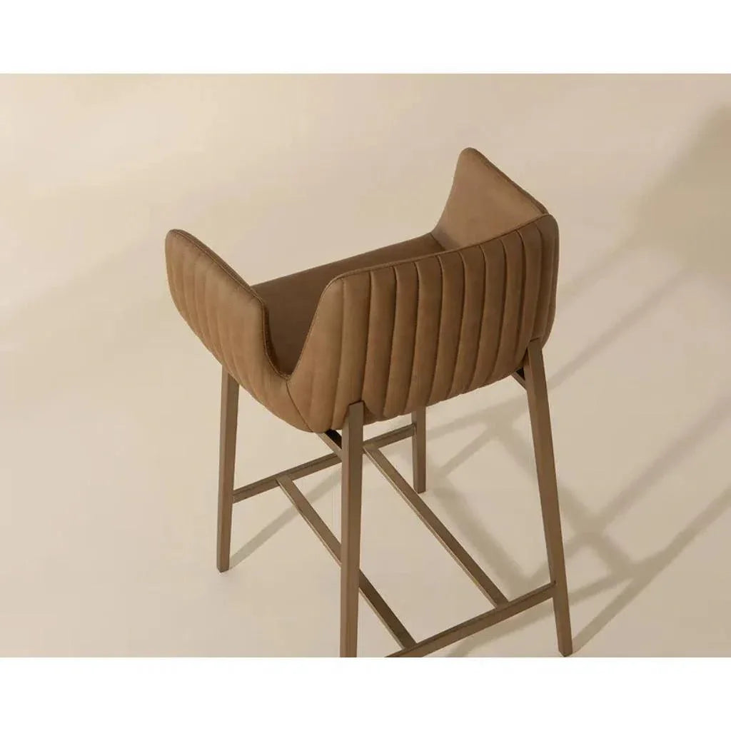 Lucano Leather Counter Stool - LOOMLAN - SUNPAN - Counter Stools