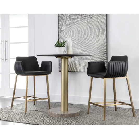 Lucano Leather Counter Stool - LOOMLAN - SUNPAN - Counter Stools