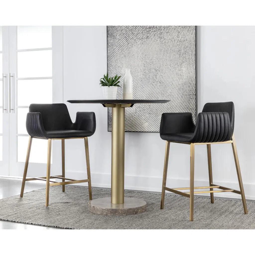 Lucano Leather Counter Stool - LOOMLAN - SUNPAN - Counter Stools