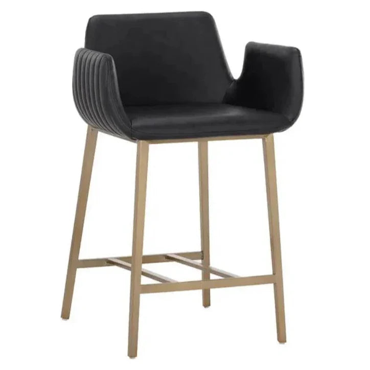 Lucano Leather Counter Stool - LOOMLAN - SUNPAN - Counter Stools