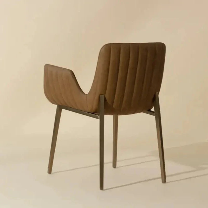 Lucano Leather Dining Armchair - LOOMLAN - SUNPAN - Dining Chairs