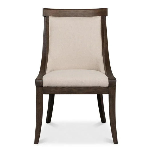 Lucas Dining Chairs Set of 2 Linen - LOOMLAN - Sarreid - Dining Chairs