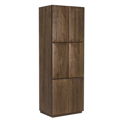 Lucas Wooden Brown Hutch - LOOMLAN - Noir - Etageres