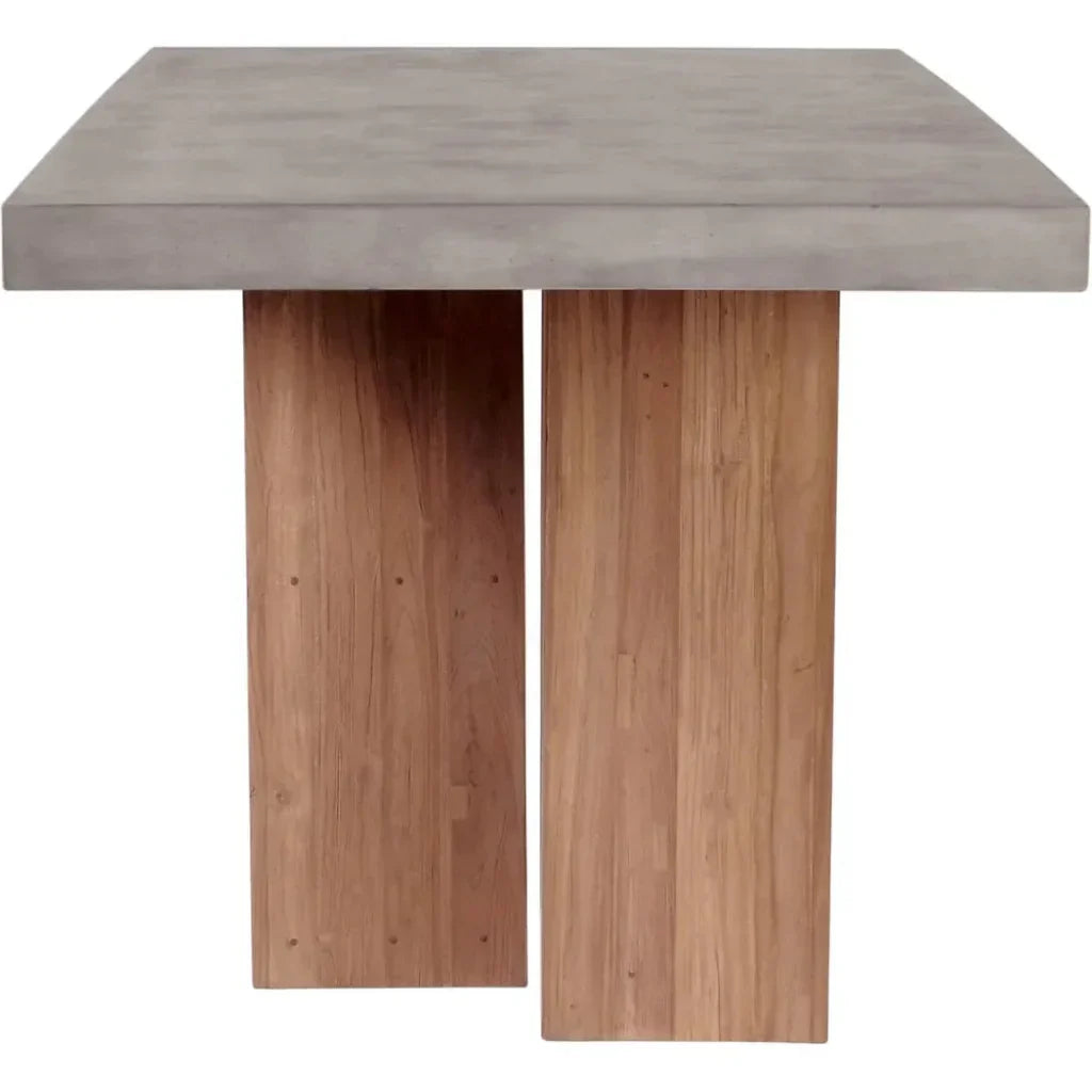 Lucca Outdoor Concrete Counter Table - Slate Gray-Outdoor Dining Tables-Seasonal Living-LOOMLAN