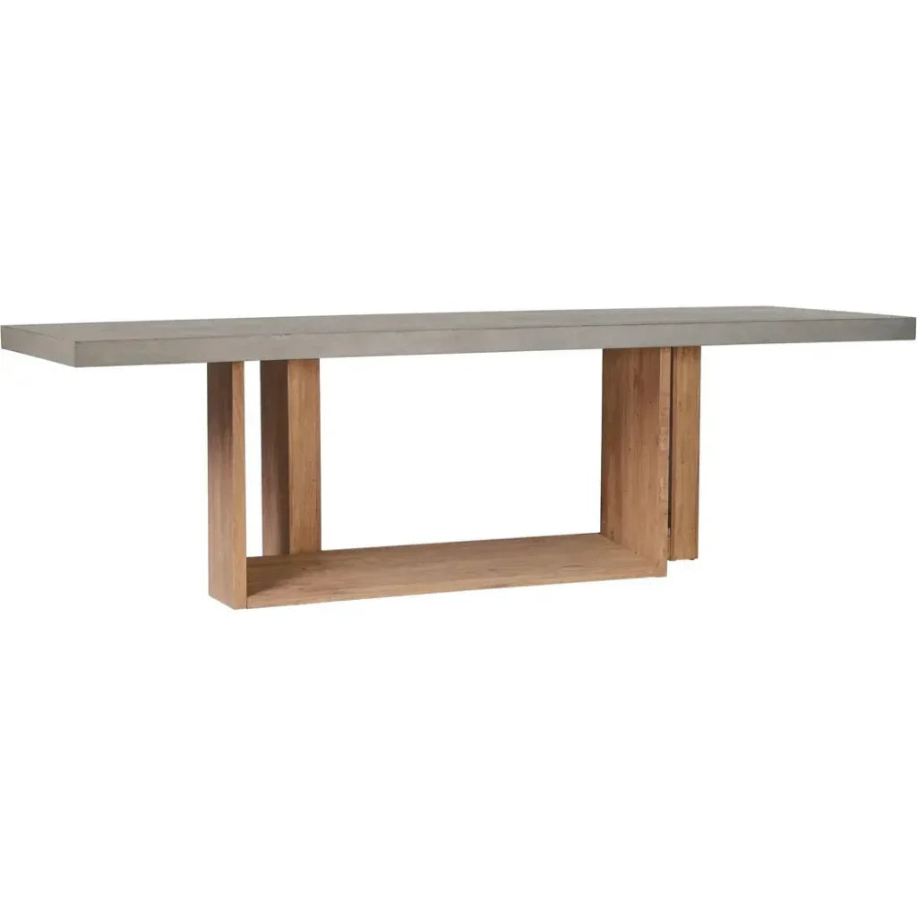 Lucca Outdoor Concrete Counter Table - Slate Gray-Outdoor Dining Tables-Seasonal Living-LOOMLAN