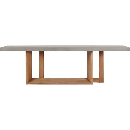 Lucca Outdoor Concrete Counter Table - Slate Gray-Outdoor Dining Tables-Seasonal Living-LOOMLAN