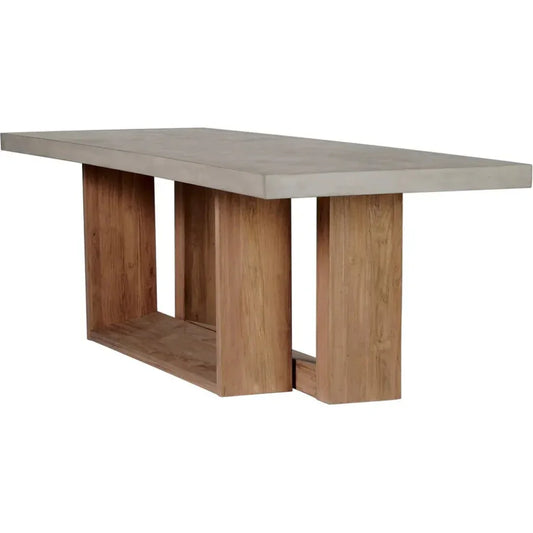 Lucca Outdoor Concrete Counter Table - Slate Gray-Outdoor Dining Tables-Seasonal Living-LOOMLAN