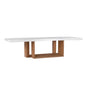 Lucca Teak And Concrete Patio Dining Table-Outdoor Dining Tables-Seasonal Living-Ivory White-LOOMLAN