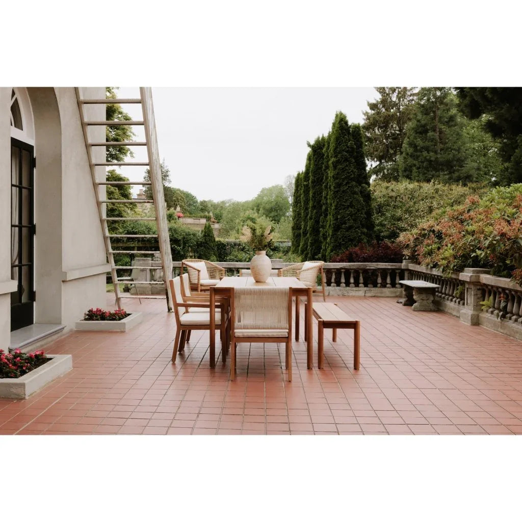 Luce Natural Teak Outdoor Dining Chair-Outdoor Dining Chairs-Moe's Home-LOOMLAN