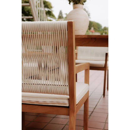 Luce Natural Teak Outdoor Dining Chair-Outdoor Dining Chairs-Moe's Home-LOOMLAN
