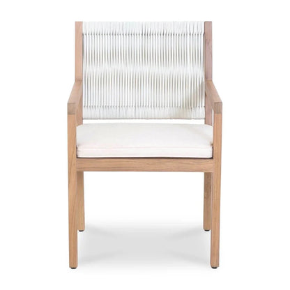 Luce Natural Teak Outdoor Dining Chair-Outdoor Dining Chairs-Moe's Home-LOOMLAN