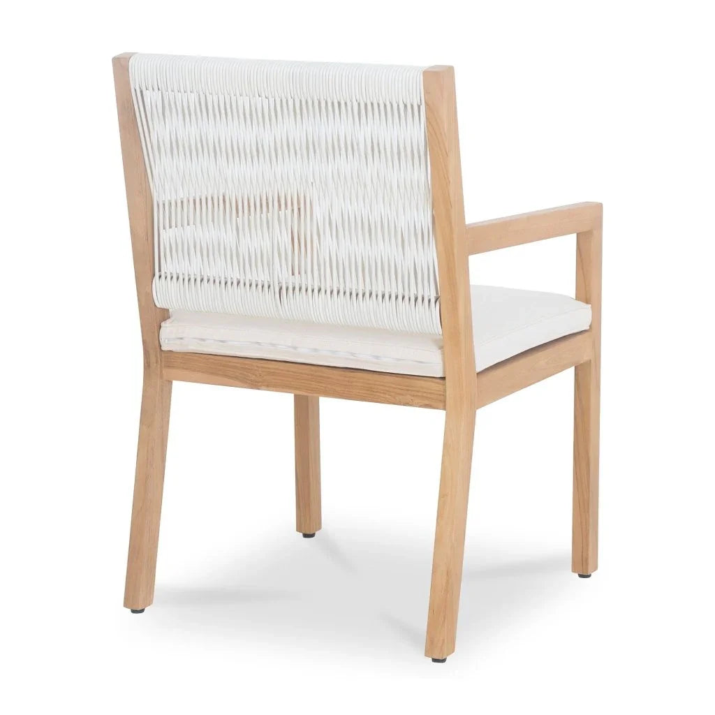 Luce Natural Teak Outdoor Dining Chair-Outdoor Dining Chairs-Moe's Home-LOOMLAN