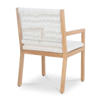 Luce Natural Teak Outdoor Dining Chair-Outdoor Dining Chairs-Moe's Home-LOOMLAN